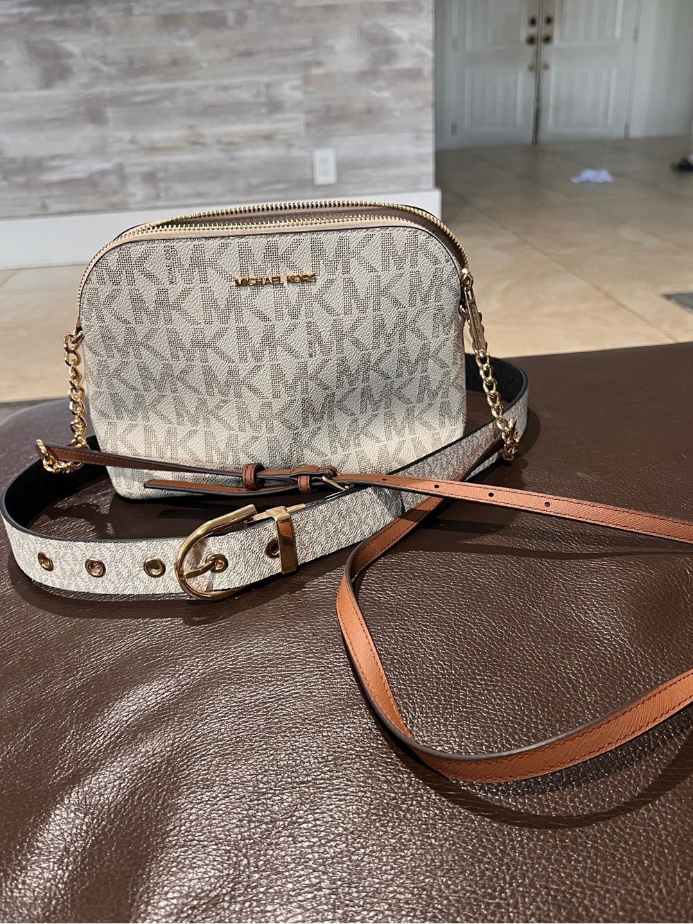 Michael Kors crossbody purse and matching belt